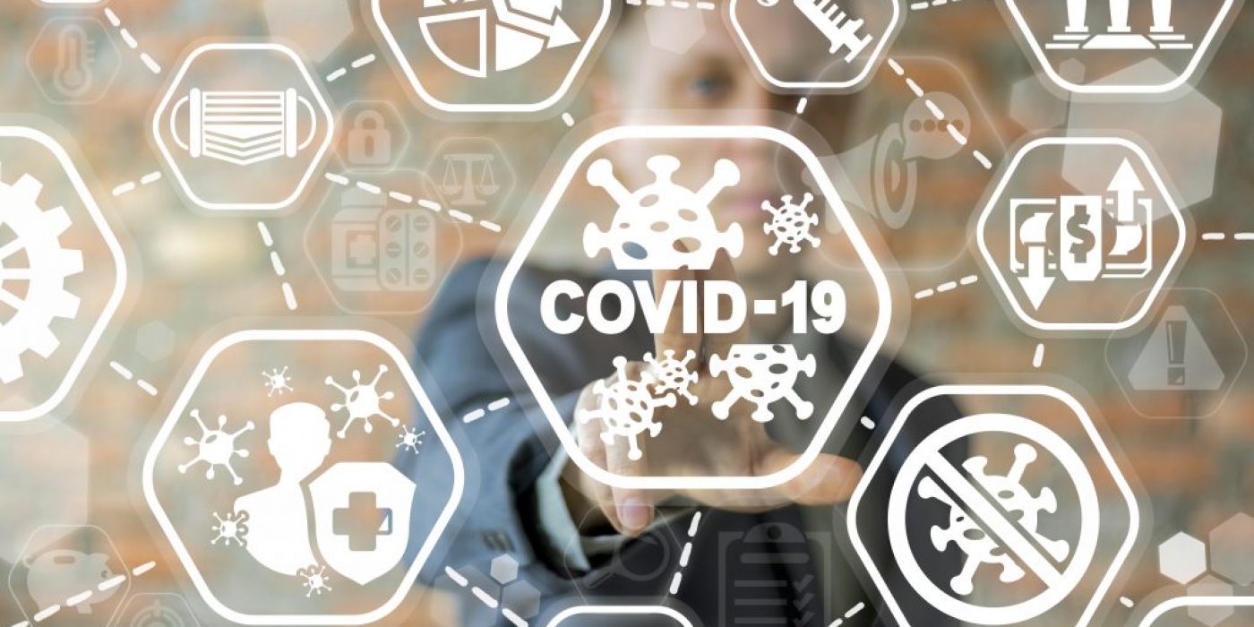COVID-19 Business Finance Crisis Concept. Coronavirus Danger Pandemic. Global stress of world economy.